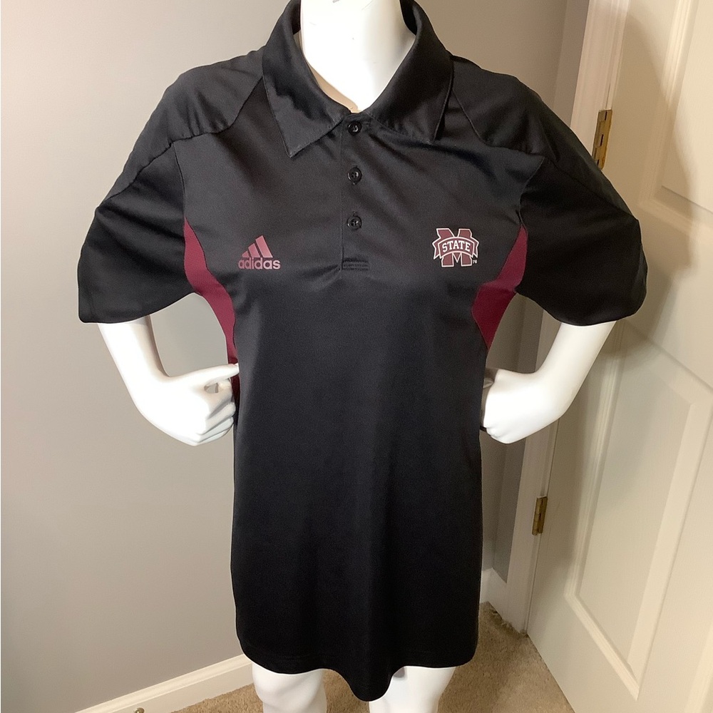 Adidas Men’s Small Adizero Climalite Mississippi State Bulldogs Polo Shirt